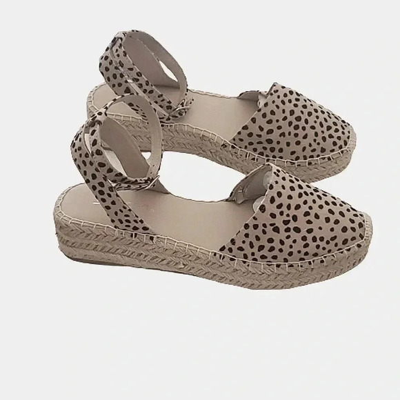 Leopard Print 7.5 Wedge Animal Print Espadrilles - Picture 8 of 8